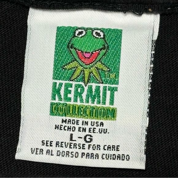 Vintage 1990s Kermit The Frog Blackout T-Shirt XL Rare‎ Kermit Collection - Picture 3 of 6